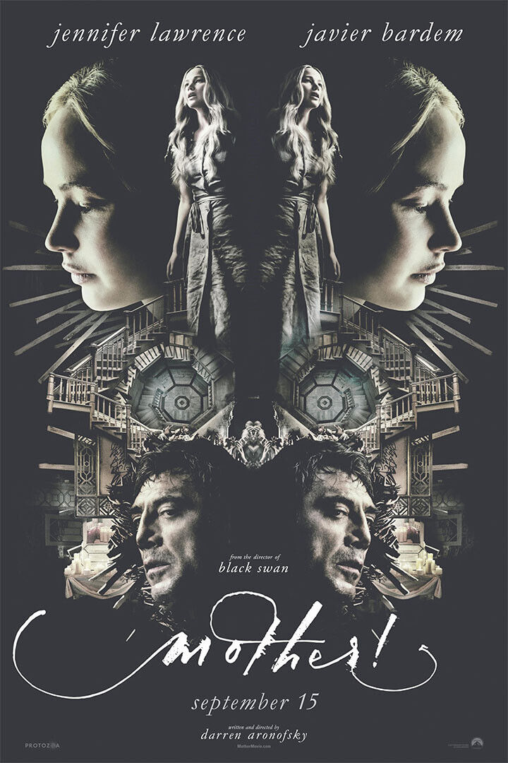 Mother! Movie Jennifer Lawrence Javier Bardem Horror Poster Wall Art Print Home Wall Decor