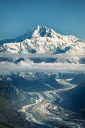 Tour Buses And Mount Mckinley Landscape Poster Wall Art Print Home Wall Decor