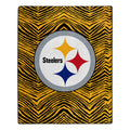 Zubaz X Northwest NFL Pittsburgh Steelers Zubified 50X60 Raschel Throw Blanket