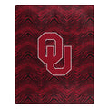 Zubaz x Northwest NCAA Oklahoma Sooners Zubified Raschel Throw Blanket