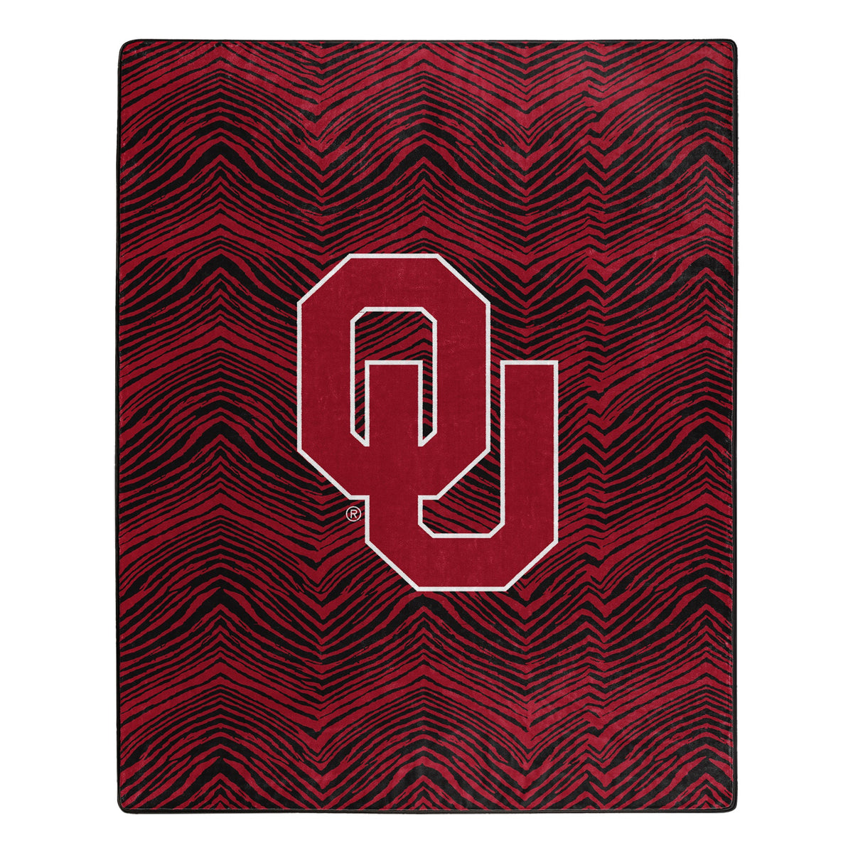 Zubaz x Northwest NCAA Oklahoma Sooners Zubified Raschel Throw Blanket