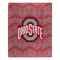 Zubaz x Northwest NCAA Ohio State Buckeyes Zubified Raschel Throw Blanket