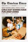 Girls Just Wanna Have Fun Poster Trendy Newspaper Print Black And White Feminist Friendship Wall Art Dorm Bedroom Decor Fun Funky Aesthetic