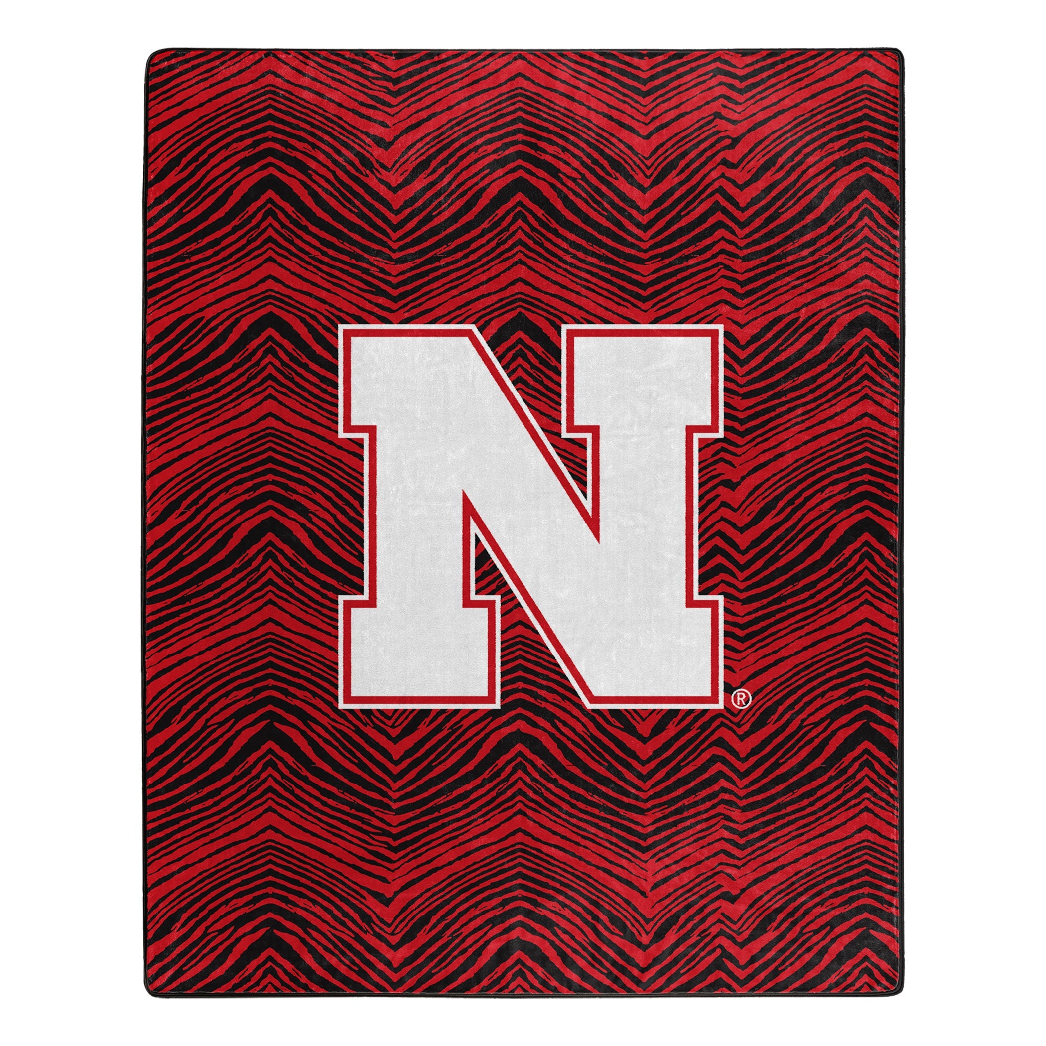 Zubaz x Northwest NCAA Nebraska Cornhuskers Zubified Raschel Throw Blanket