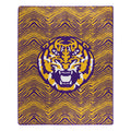 Zubaz x Northwest NCAA LSU Tigers Zubified Raschel Throw Blanket