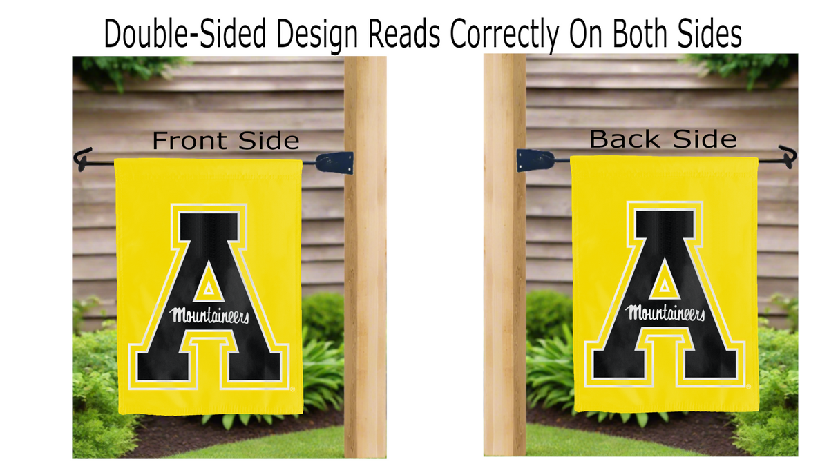 Appalachian State Mountaineers Gold Double Sided Garden Flag