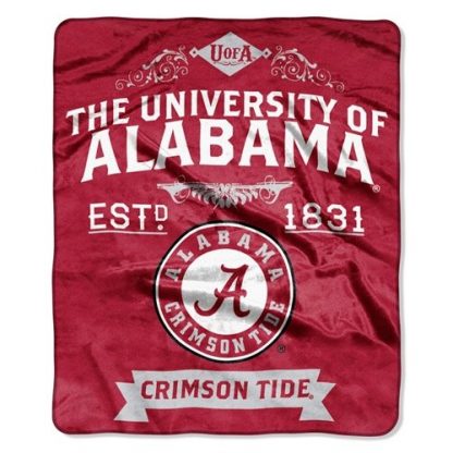 Alabama Crimson Tide Royal Plush Raschel Throw Blanket 50×60