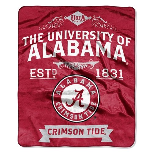Alabama Crimson Tide Royal Plush Raschel Throw Blanket 50×60