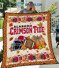 Alabama Crimson Tide NCAA Football Welcome Fall Pumpkin Halloween Fleece Blanket Quilt