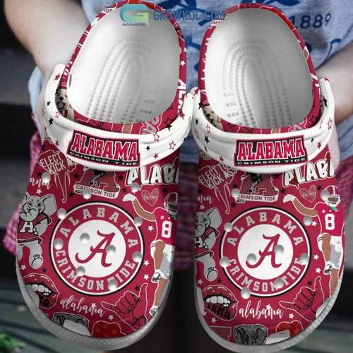 Alabama Crimson Tide NCAA Red Design Crocs