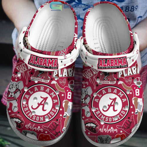 Alabama Crimson Tide NCAA Red Design Crocs