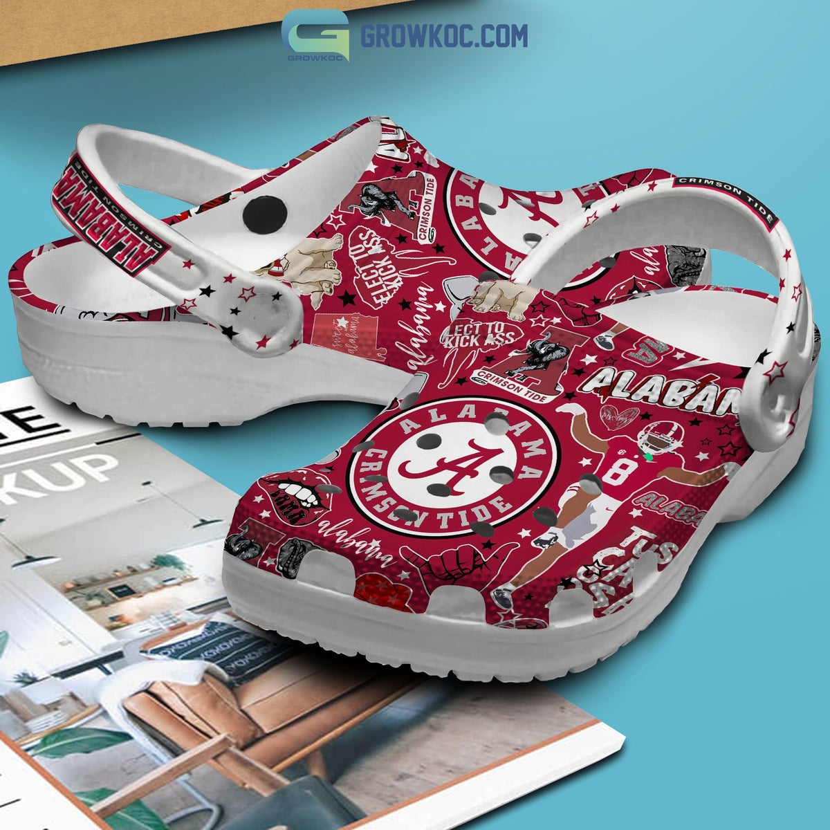 Alabama Crimson Tide NCAA Red Design Crocs
