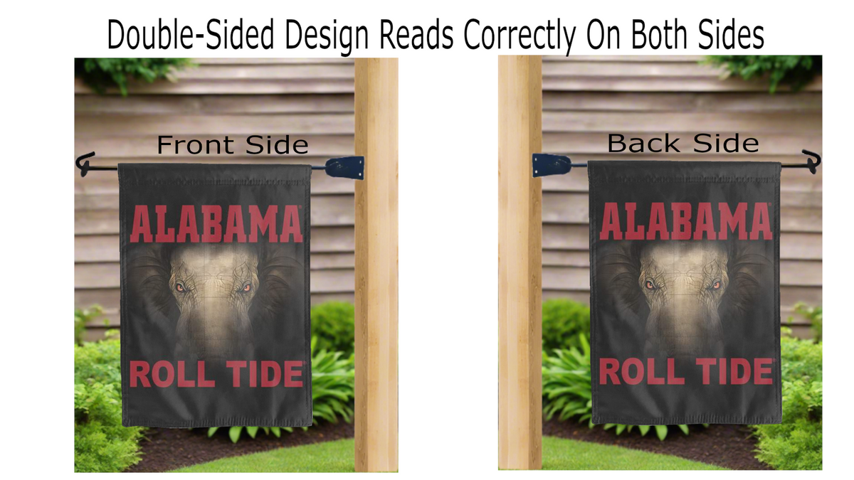 University of Alabama - Roll Tide Black Double Sided Garden Flag