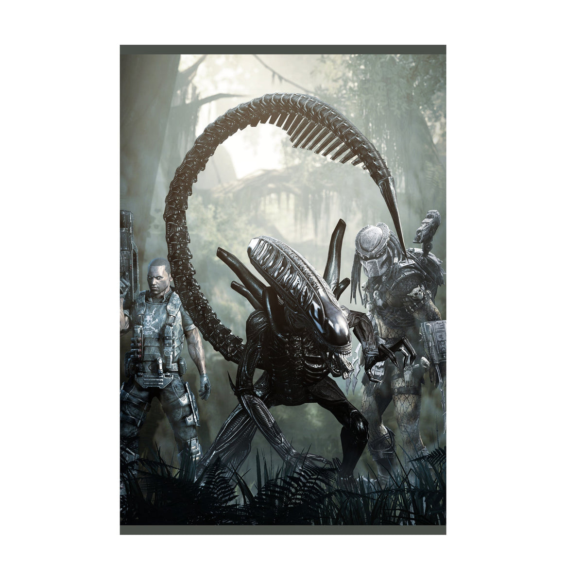 Aliens vs. Predator (2010) Poster ‚Äî Alien Promo Art Print | Rebellion Sega Sci-Fi Wall Art
