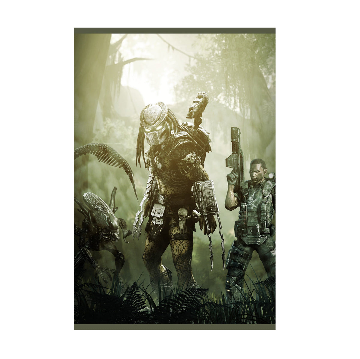 Aliens vs. Predator (2010) Poster ‚Äî Predator Promo Art Print | Rebellion Sega Sci-Fi Wall Art