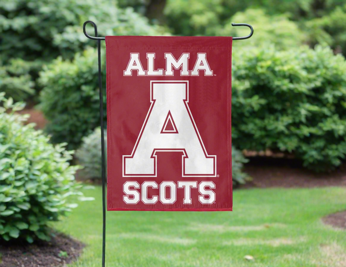 Alma College Scots 13 x18 Garden Flag
