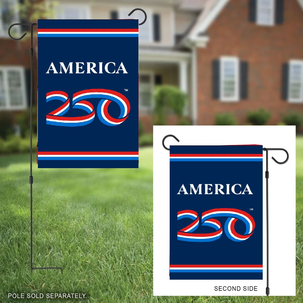 America 250 2 Sided Blue Garden Flag