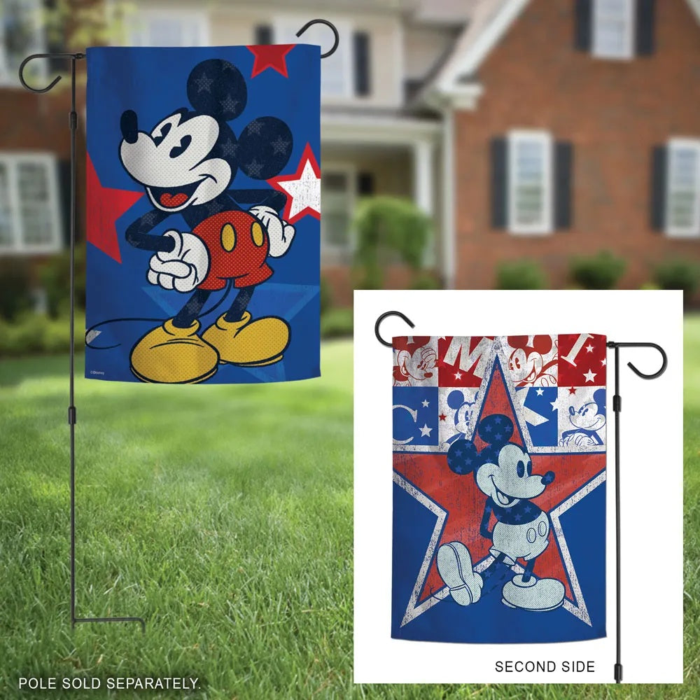 Americana Mickey Mouse Garden Flag 2 Sided