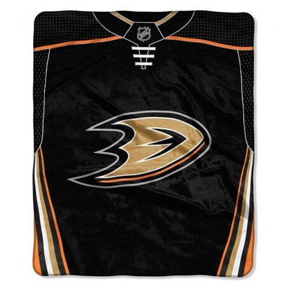 Anaheim Ducks Throw Blanket 50×60 Jersey Design