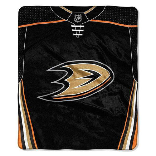 Anaheim Ducks Throw Blanket 50×60 Jersey Design