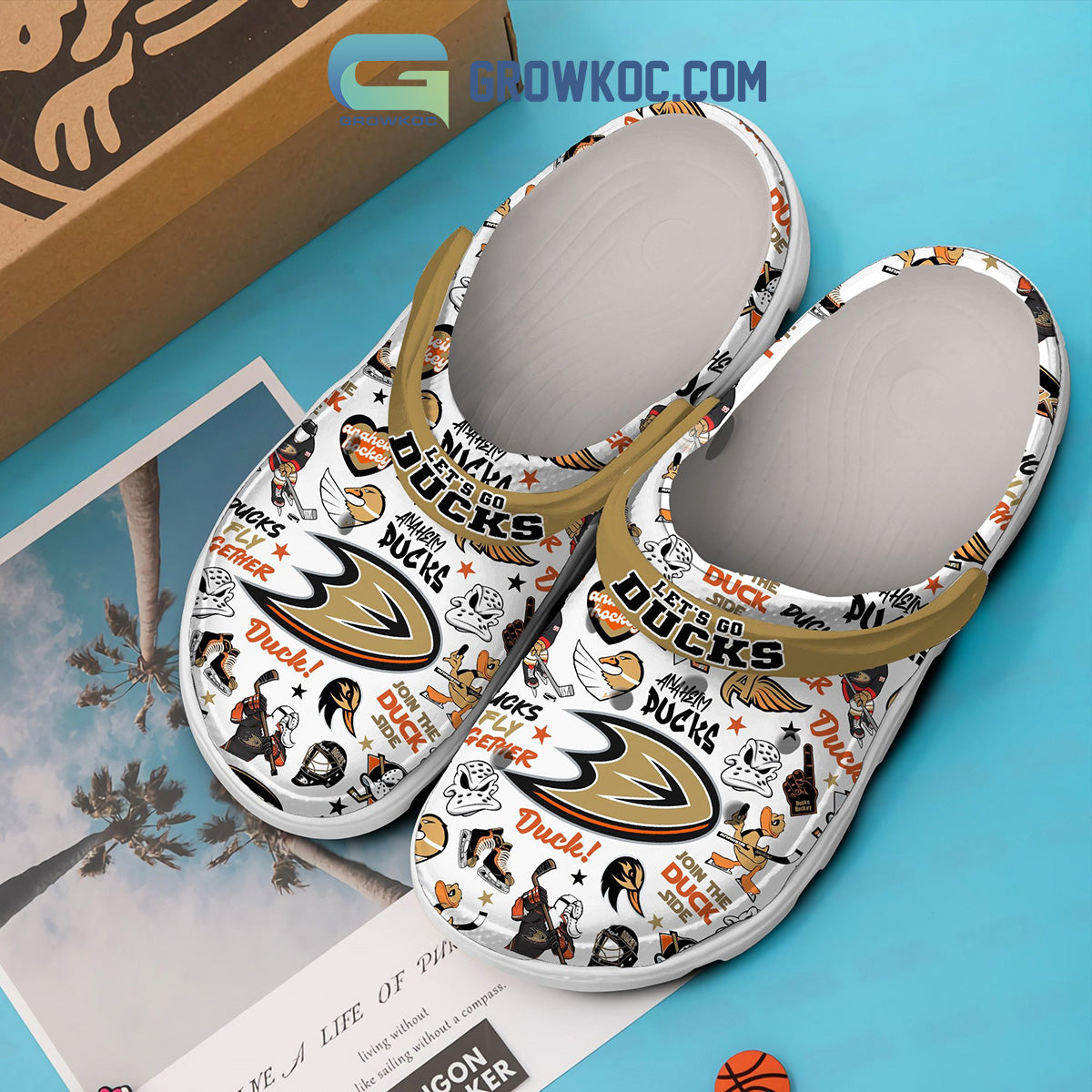 Anaheim Ducks Let's Go Ducks Clogs Crocs