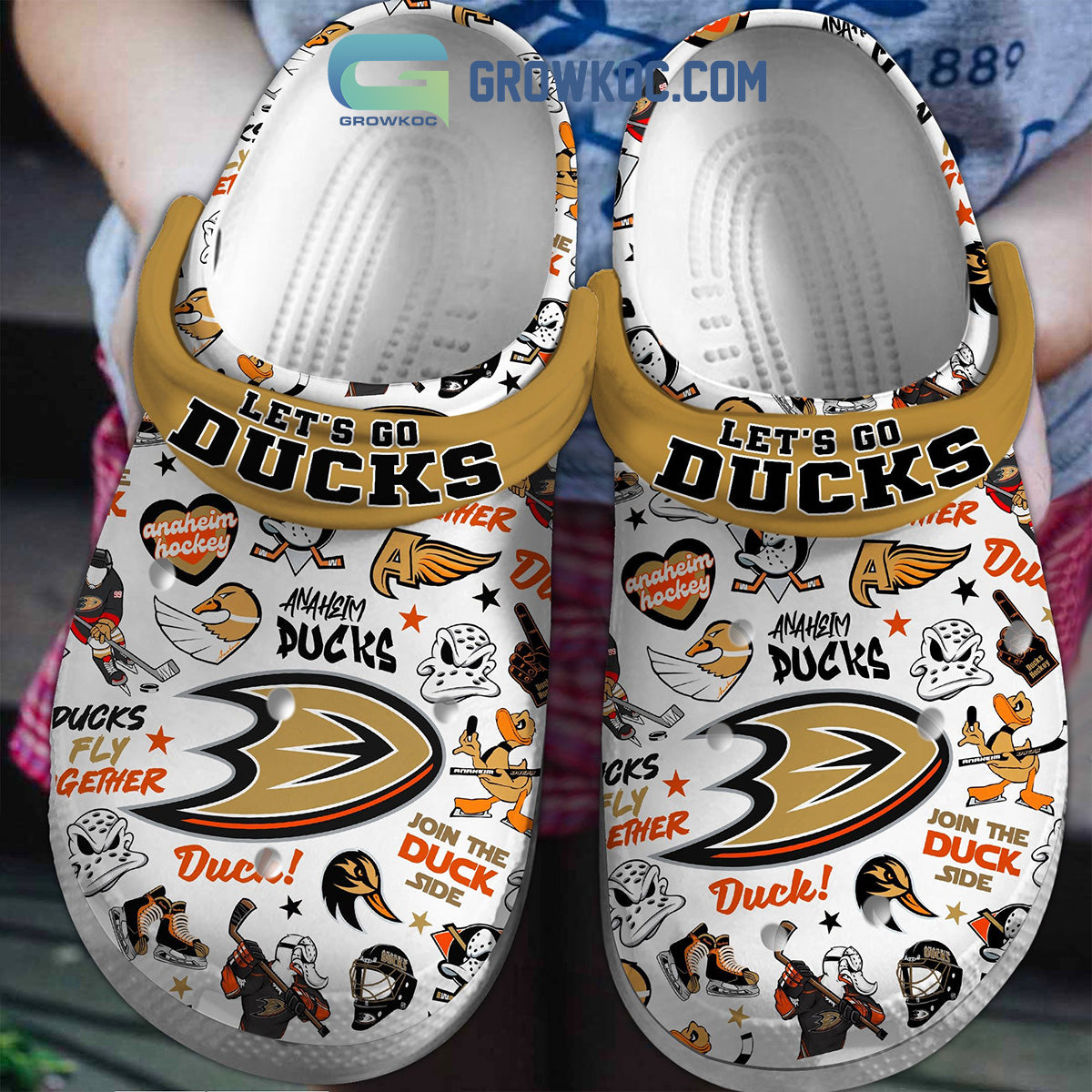 Anaheim Ducks Let's Go Ducks Clogs Crocs