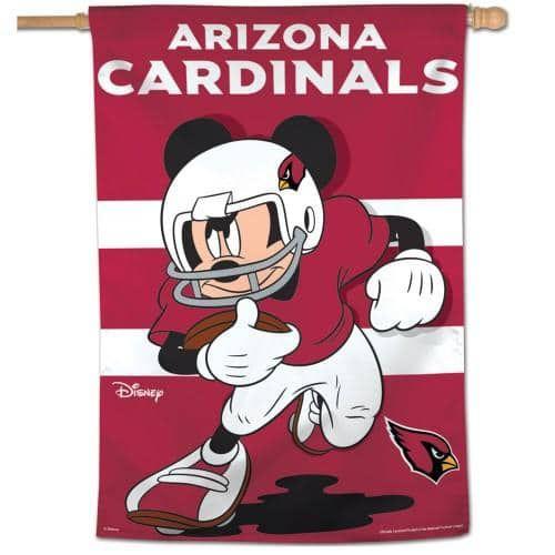Arizona Cardinals Banner Mickey Mouse Football House Flag