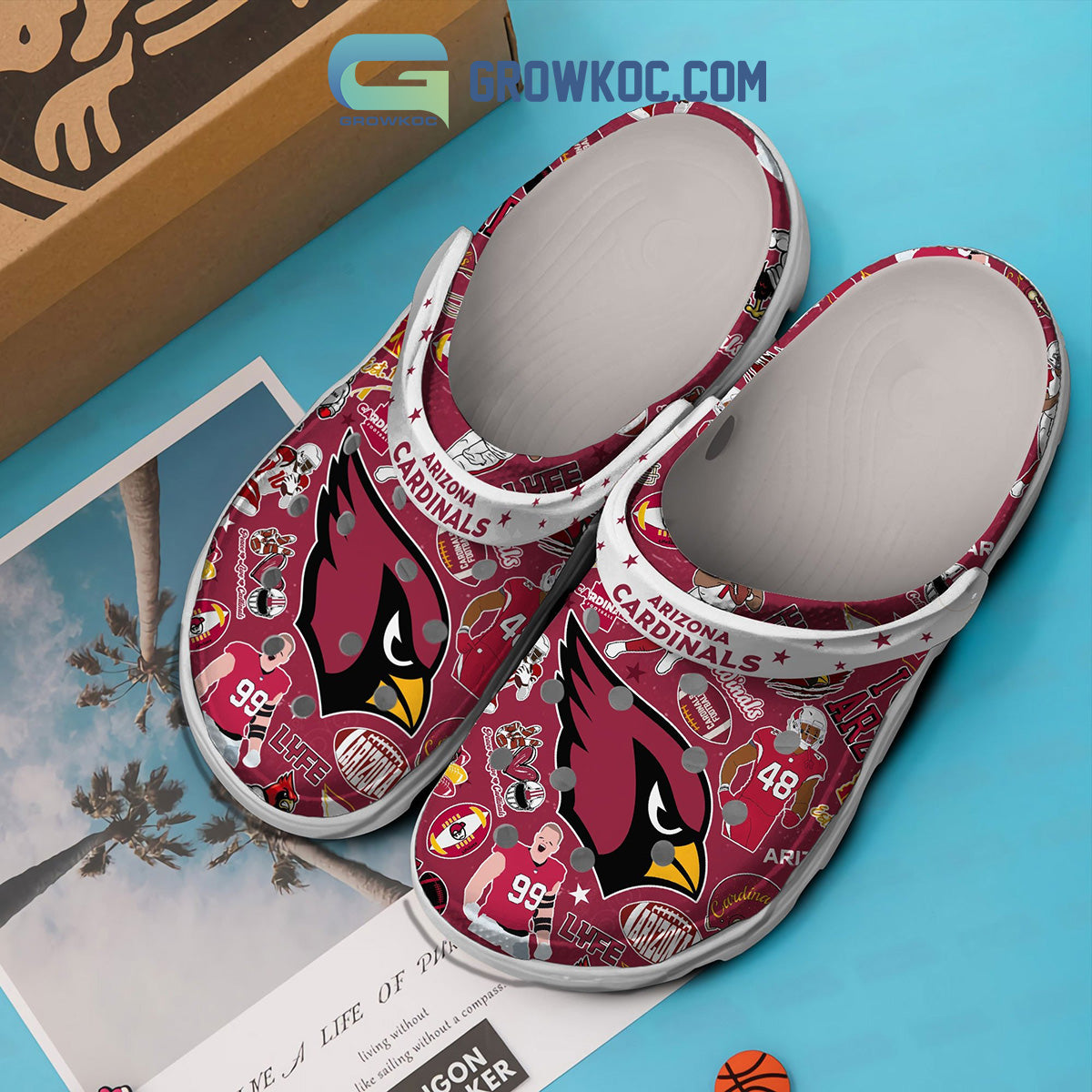 Arizona Cardinals Peace Love Cardinals Clogs Crocs