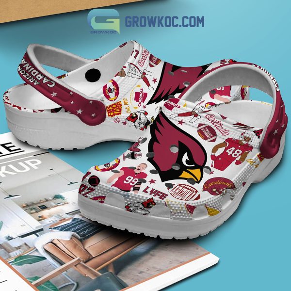 Arizona Cardinals Red White Design Love Clogs Crocs