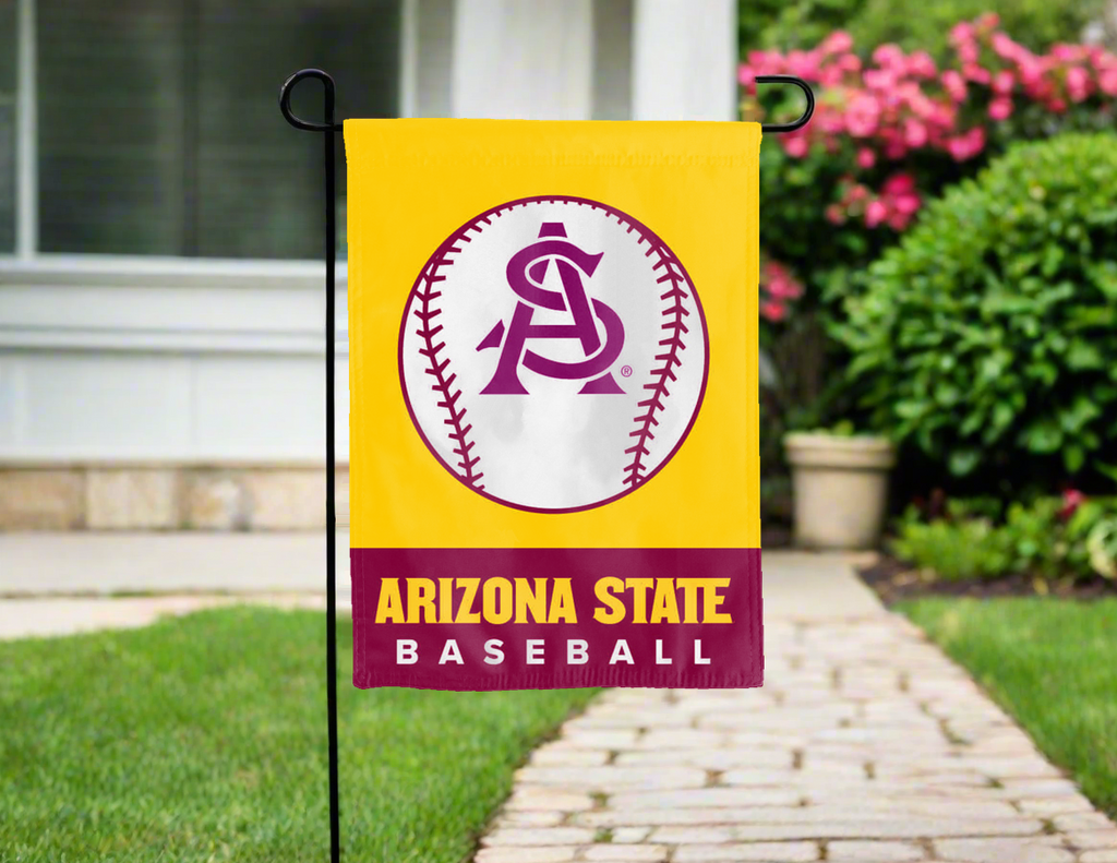 13x18 ASU Baseball Double Sided Garden Flag
