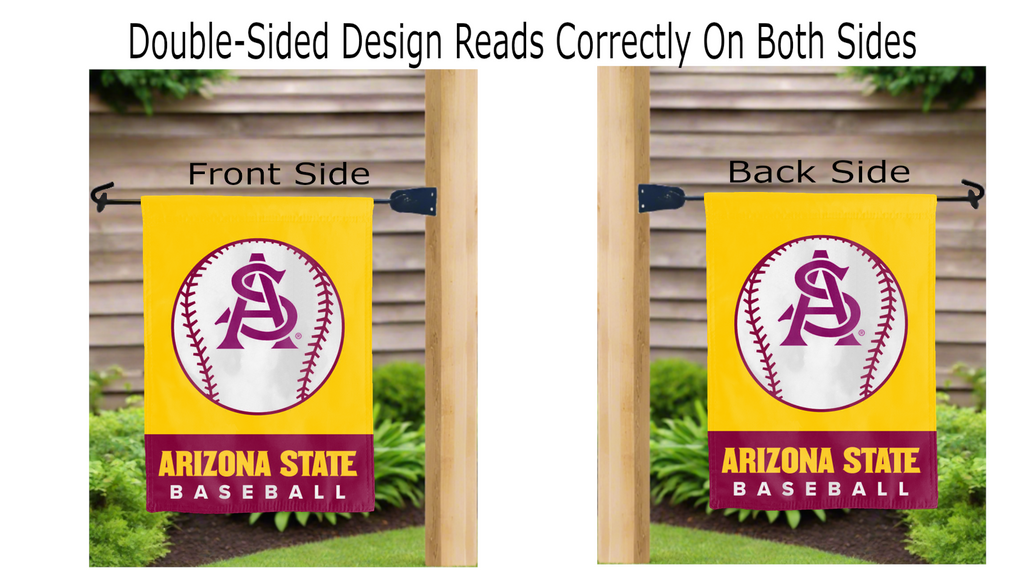 13x18 ASU Baseball Double Sided Garden Flag