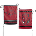 Arkansas Razorbacks Garden Flag 2 Sided Double Logo
