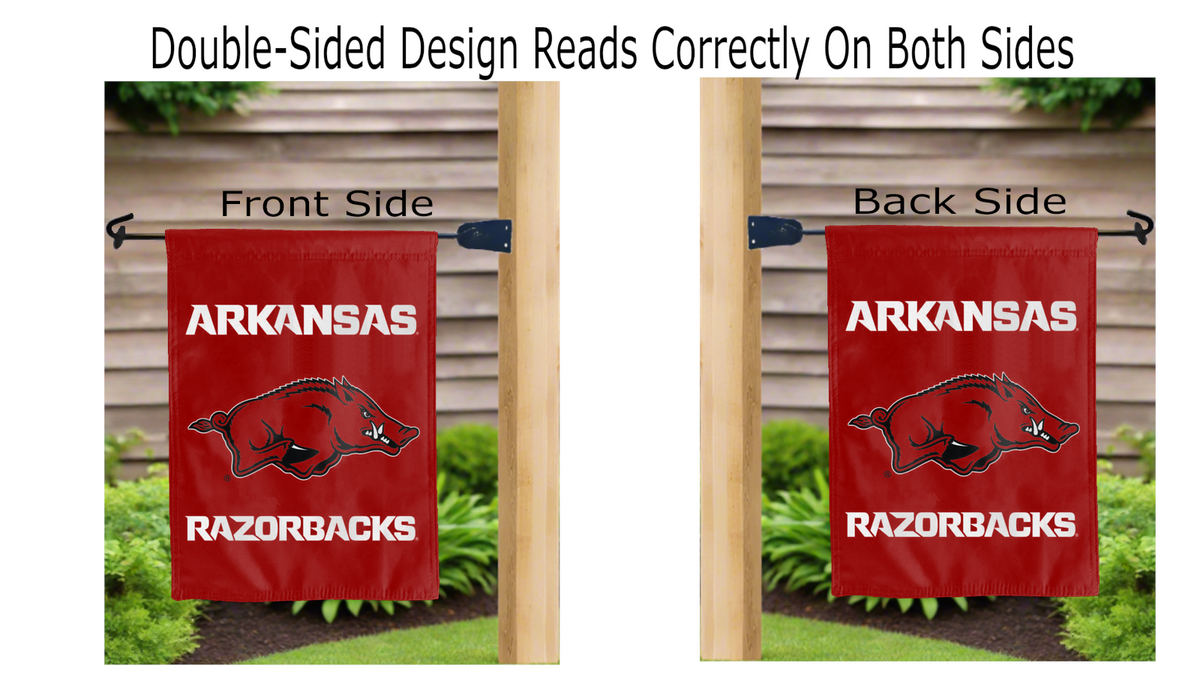 University of Arkansas - Razorbacks Double Sided Garden Flag
