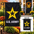 Army 2 Sided Embroidered Black Garden Flag