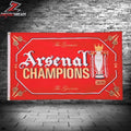 Arsenal Premier League Champions 2025-26 Gothic Trophy Garden House Double Sided Flag