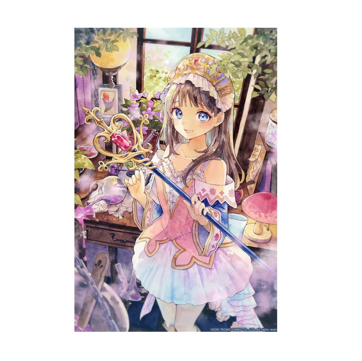 Atelier Resleriana Poster ‚Äî The Red Alchemist & the White Guardian Illustration 10 Print | Gust Koei Tecmo JRPG Wall Art