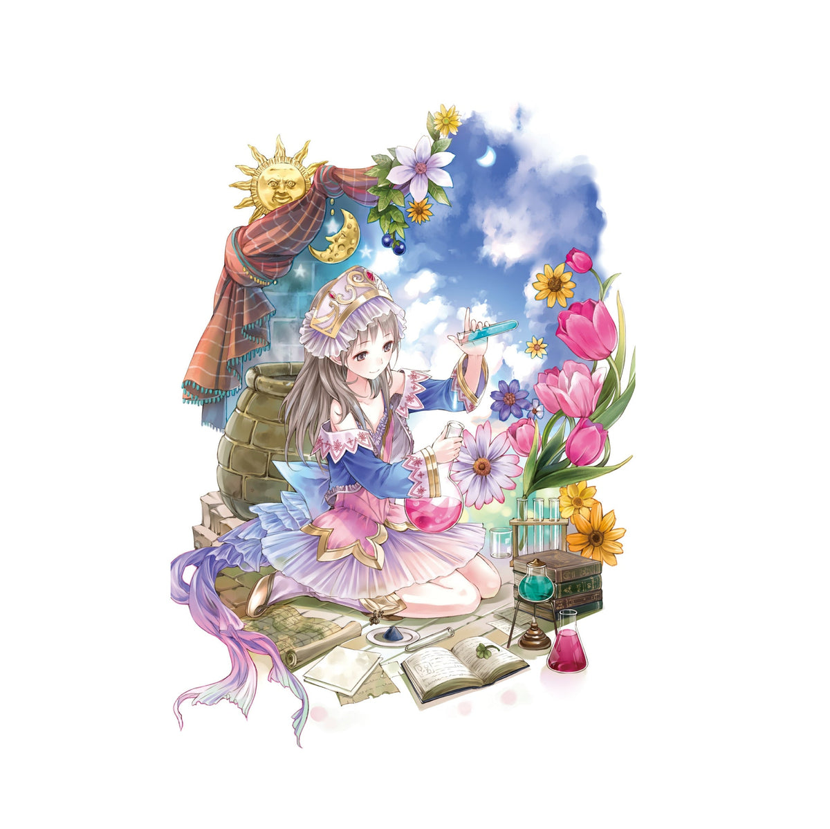 Atelier Totori: The Adventurer of Arland Poster ‚Äî Cover Art by Mel Kishida Print | Gust Koei Tecmo JRPG Wall Art