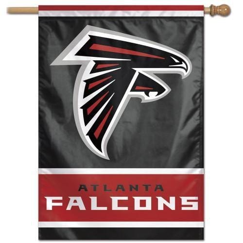 Atlanta Falcons Flag Logo on Black Vertical Banner