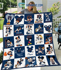 Auburn Tigers NCAA Mickey Disney Fleece Blanket Quilt