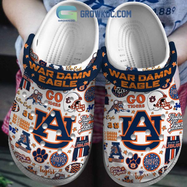 Auburn Tigers NCAA War Damn Eagle Go Tigers Clogs Crocs