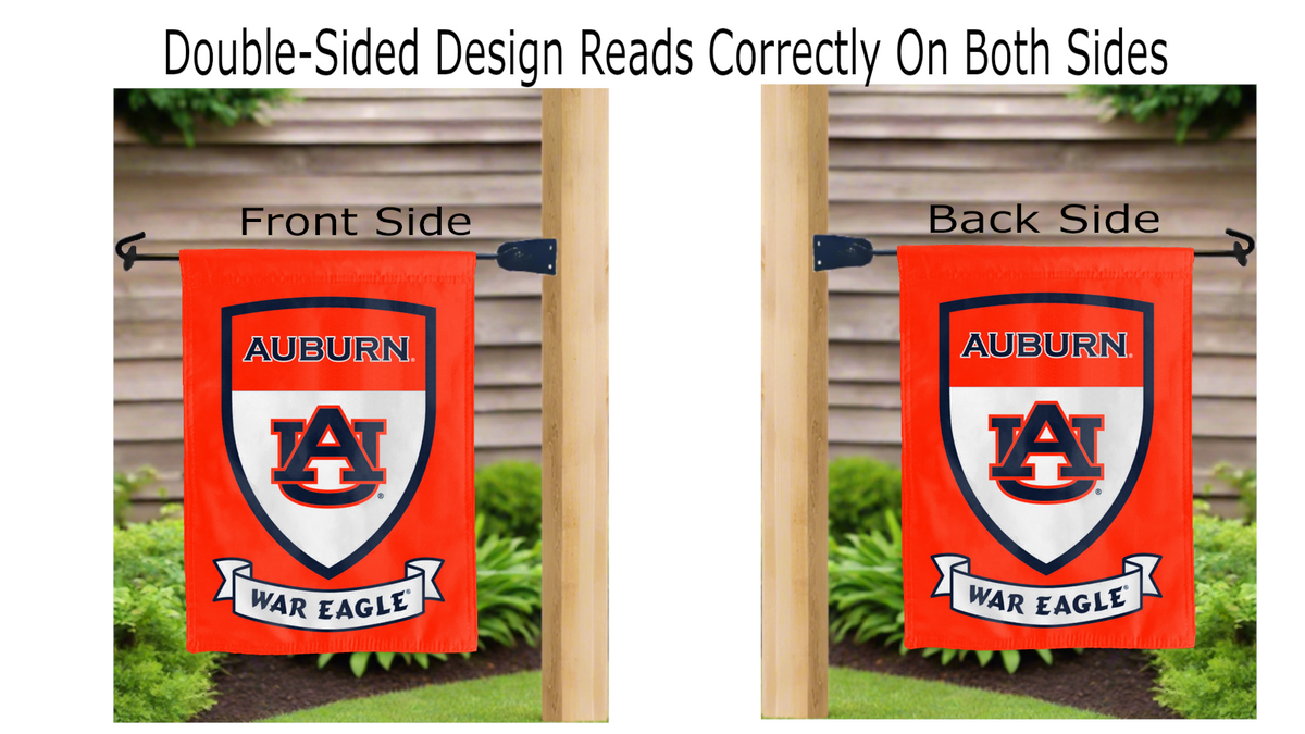 Auburn University War Eagle & Shield Double Sided Garden Flag