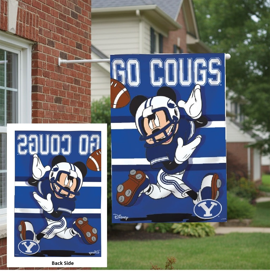 BYU Cougars Mickey Mouse Banner Go Cougs
