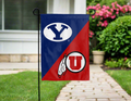 BYU - University of Utah House Divided Garden Flag