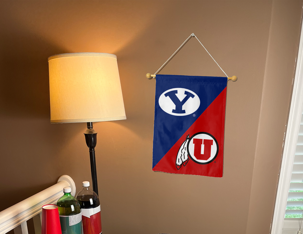 BYU - University of Utah House Divided Garden Flag