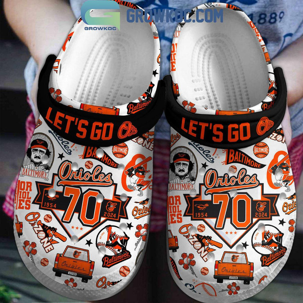 Baltimore Orioles Let's Go 70 Years Of The Legacy 1954-2024 Crocs Clogs