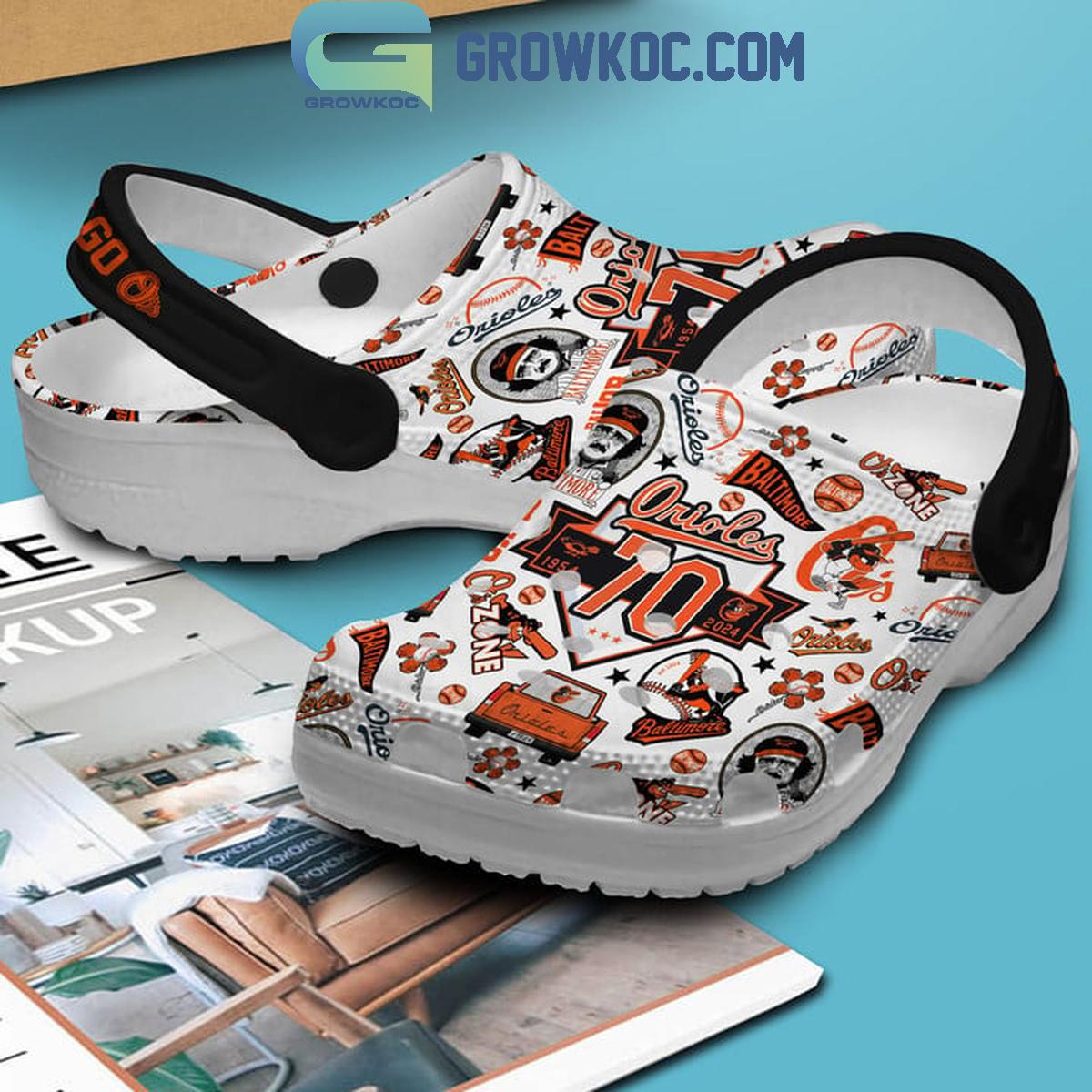 Baltimore Orioles Let's Go 70 Years Of The Legacy 1954-2024 Crocs Clogs