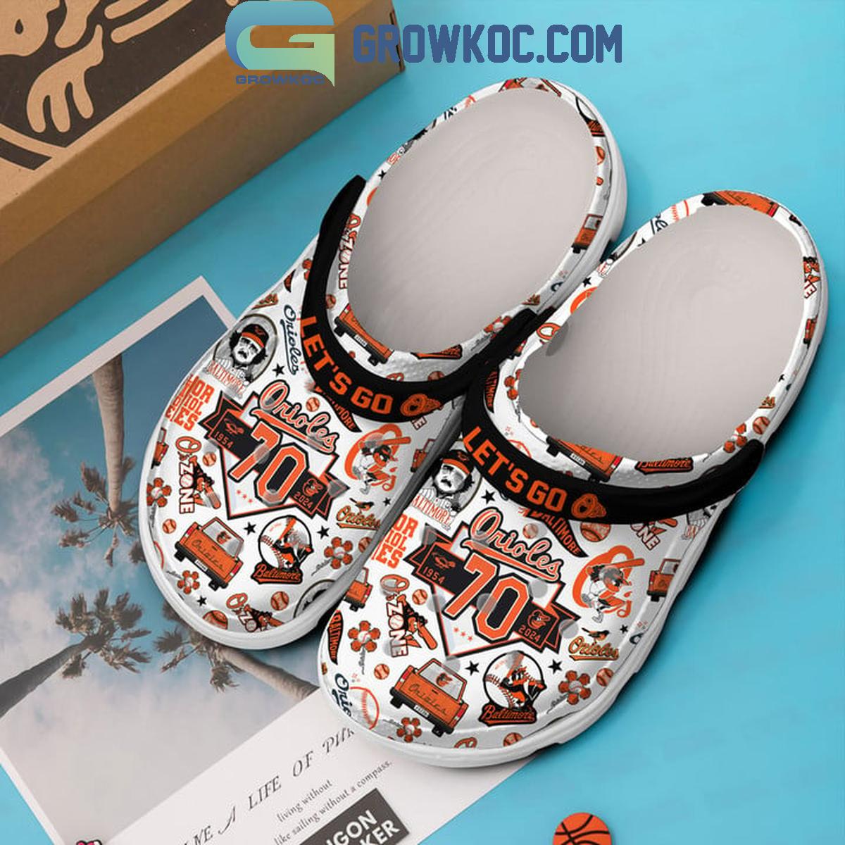 Baltimore Orioles Let's Go 70 Years Of The Legacy 1954-2024 Crocs Clogs