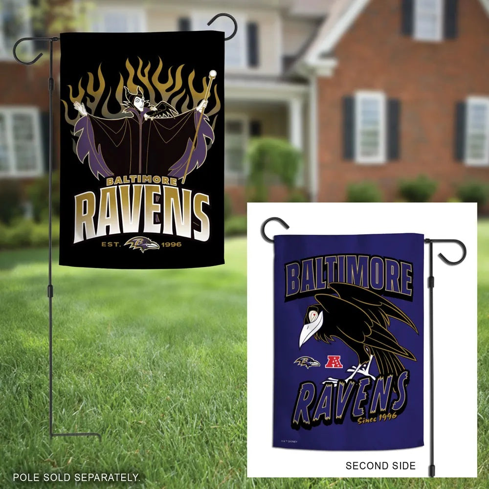 Baltimore Ravens Maleficent Double-Sided Garden Flag 12.5 x 18 Inches