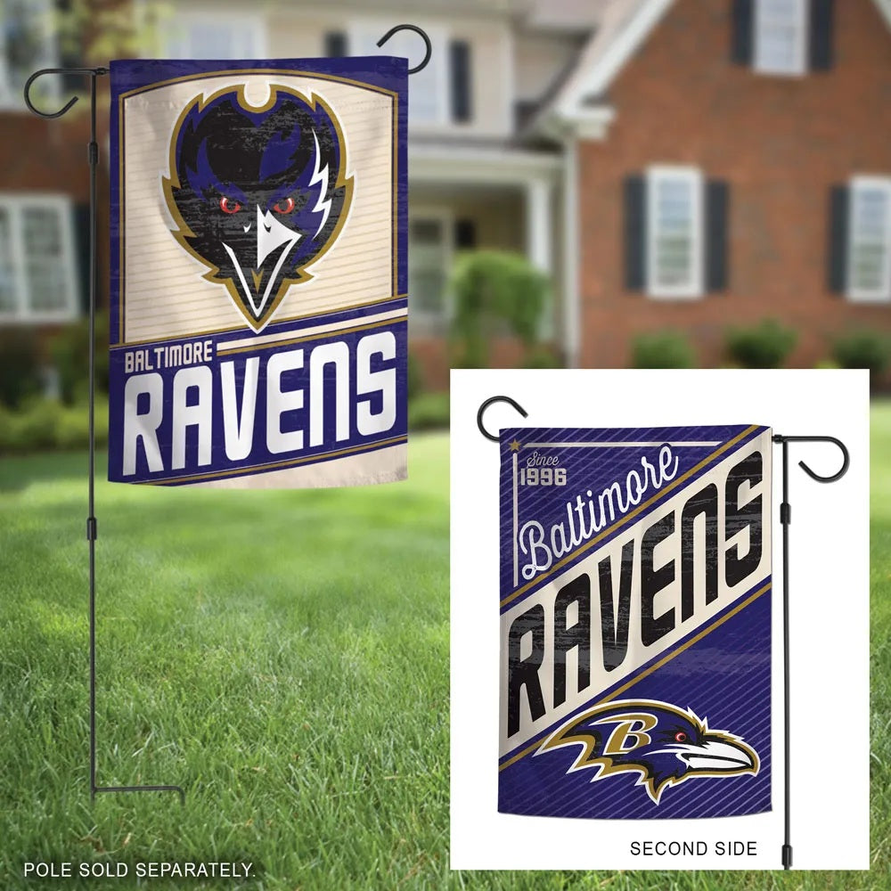 Baltimore Ravens Retro 2 Sided Garden Flag