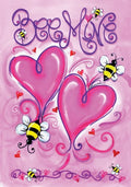 Bee Mine Valentine Banner House Flag